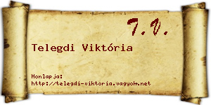 Telegdi Viktória névjegykártya